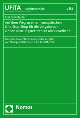 Abbildung von Schafdecker | Auf dem Weg zu einem europäischen One-Stop-Shop für die Vergabe von Online-Nutzungsrechten an Musikwerken? | 1. Auflage | 2020 | beck-shop.de