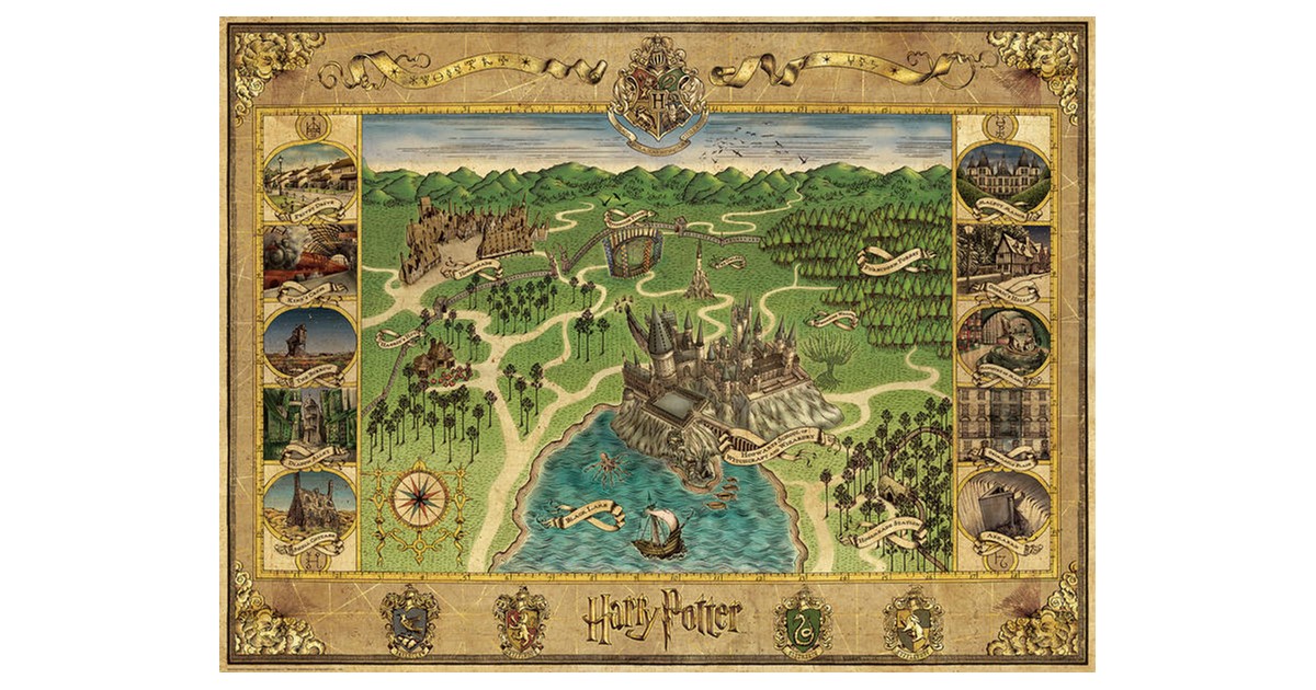 Ravensburger Puzzle 16599 Hogwarts Karte 1500 Teile  Harry Potter 