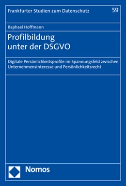 Abbildung von Hoffmann | Profilbildung unter der DSGVO | 1. Auflage | 2020 | 59 | beck-shop.de