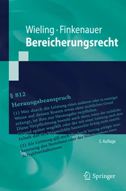 Abbildung von Wieling / Finkenauer | Bereicherungsrecht | 5. Auflage | 2020 | beck-shop.de