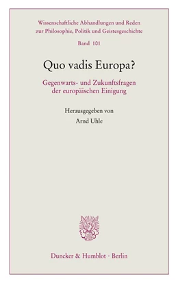 Abbildung von Uhle | Quo vadis Europa? | 1. Auflage | 2020 | 101 | beck-shop.de