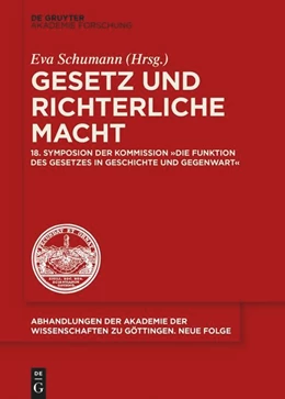Abbildung von Schumann | Gesetz und richterliche Macht | 1. Auflage | 2020 | beck-shop.de
