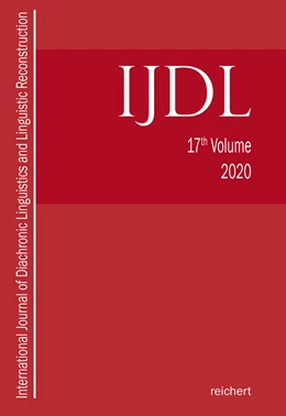 Abbildung von Hill / Kümmel | International Journal of Diachronic Linguistics and Linguistic Reconstruction | 1. Auflage | 2020 | beck-shop.de