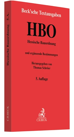 Abbildung von Hessische Bauordnung: HBO | 5. Auflage | 2021 | beck-shop.de