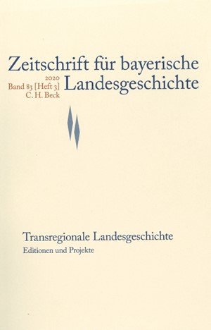 Cover: , Zeitschrift für bayerische Landesgeschichte Band 83 Heft 3/2020