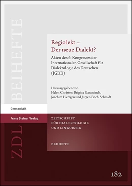 Abbildung von Christen / Ganswindt | Regiolekt – Der neue Dialekt? | 1. Auflage | 2020 | 182 | beck-shop.de
