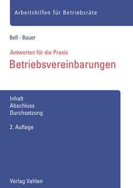 Abbildung von Bell / Bauer | Betriebsvereinbarungen | 2. Auflage | 2021 | beck-shop.de