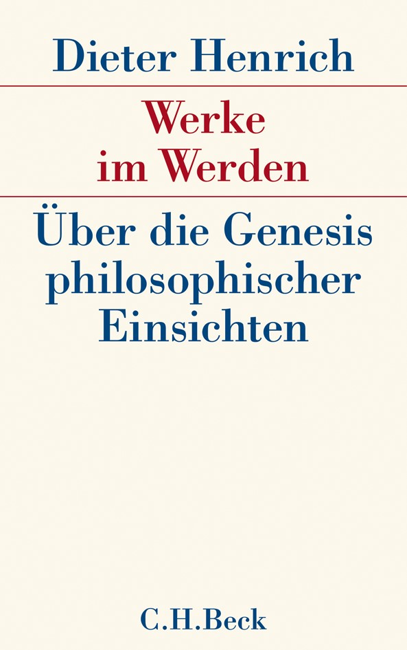 Cover: Henrich, Dieter, Werke im Werden