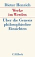 Cover: Henrich, Dieter, Werke im Werden