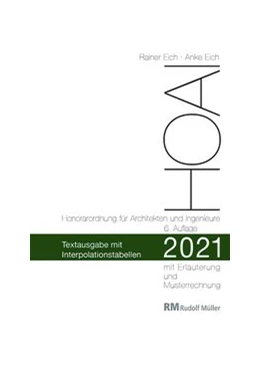 Abbildung von Eich | HOAI 2021 - Textausgabe mit Interpolationstabellen | 1. Auflage | 2021 | beck-shop.de