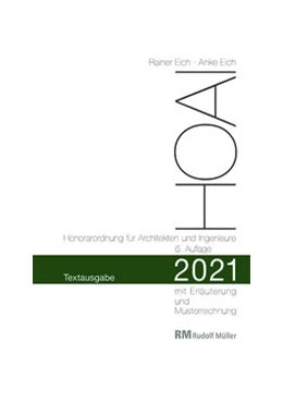 Abbildung von Eich | HOAI 2021 – Textausgabe Honorarordnung für Architekten und Ingenieure | 1. Auflage | 2021 | beck-shop.de