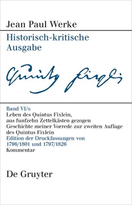 Abbildung von Straub / Pfotenhauer | Leben des Quintus Fixlein, aus funfzehn Zettelkästen gezogen | 1. Auflage | 2020 | beck-shop.de