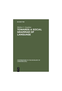 Abbildung von Grayshon | Towards a Social Grammar of Language | 1. Auflage | 2019 | beck-shop.de