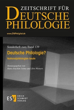 Abbildung von Solms / Weinert | Deutsche Philologie? | 1. Auflage | 2021 | 139 | beck-shop.de