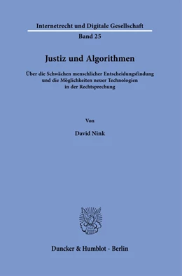 Abbildung von Nink | Justiz und Algorithmen. | 1. Auflage | 2021 | beck-shop.de