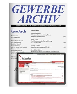 Abbildung von GewArch • Gewerbearchiv | 67. Auflage | 2022 | beck-shop.de