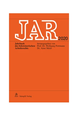 Abbildung von Portmann / Meier | JAR 2020 | 1. Auflage | 2020 | 2020 | beck-shop.de