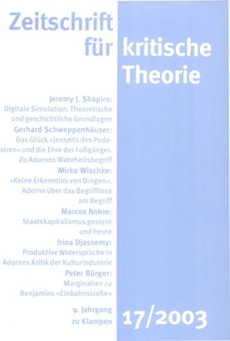 Abbildung von Schweppenhäuser / Bock | Zeitschrift für kritische Theorie / Zeitschrift für kritische Theorie, Heft 17 | 1. Auflage | 2020 | beck-shop.de