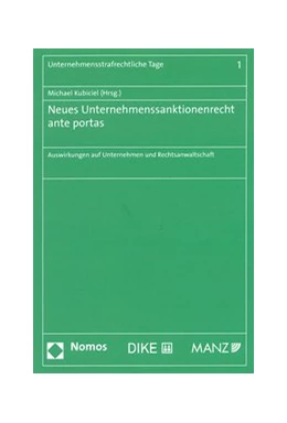 Abbildung von Kubiciel | Neues Unternehmenssanktionenrecht ante portas | 1. Auflage | 2020 | beck-shop.de