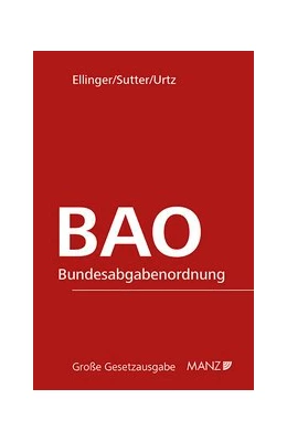Abbildung von Ellinger / Sutter | Bundesabgabenordnung - BAO | 1. Auflage | 2020 | 62 | beck-shop.de