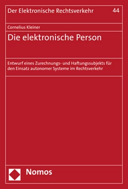 Abbildung von Kleiner | Die elektronische Person | 1. Auflage | 2021 | beck-shop.de