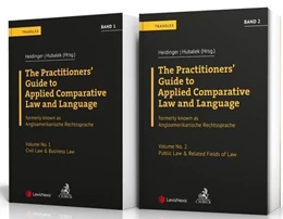 Abbildung von Heidinger / Hubalek | The Practitioners' Guide to Applied Comparative Law and Language Bände 1 und 2 | 1. Auflage | 2021 | beck-shop.de