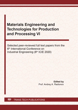 Abbildung von Radionov | Materials Engineering and Technologies for Production and Processing VI | 1. Auflage | 2021 | beck-shop.de