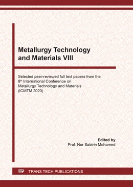Abbildung von Mohamed | Metallurgy Technology and Materials VIII | 1. Auflage | 2021 | beck-shop.de