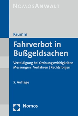Abbildung von Krumm | Fahrverbot in Bußgeldsachen | 5. Auflage | 2021 | beck-shop.de
