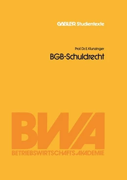 Abbildung von Klunzinger | BGB-Schuldrecht | 1. Auflage | 2013 | beck-shop.de