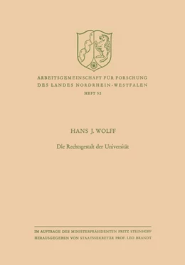 Abbildung von Wolff | Die Rechtsgestalt der Universität | 1. Auflage | 2013 | beck-shop.de