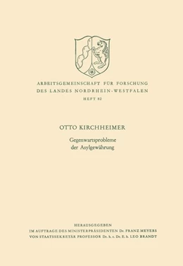 Abbildung von Kirchheimer | Gegenwartsprobleme der Asylgewährung | 1. Auflage | 2013 | beck-shop.de