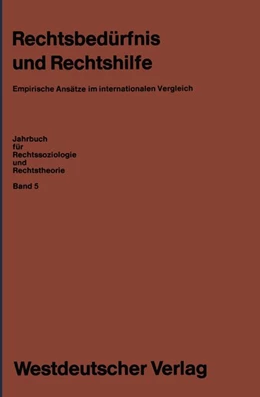 Abbildung von Blankenburg / Kaupen | Rechtsbedürfnis und Rechtshilfe | 1. Auflage | 2013 | beck-shop.de