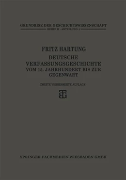 Abbildung von Hartung | Deutsche Verfassungsgeschichte | 2. Auflage | 2013 | beck-shop.de