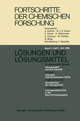 Abbildung von Fischer / Kohlschütter | Fortschritte der chemischen Forschung | 1. Auflage | 2019 | beck-shop.de