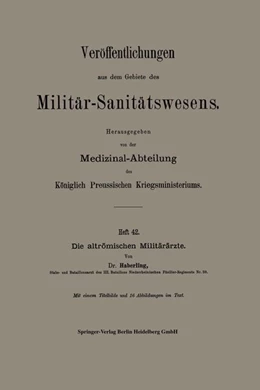Abbildung von Haberling | Die altrömischen Militärärzte | 1. Auflage | 2019 | beck-shop.de