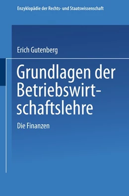 Abbildung von Gutenberg | Grundlagen der Betriebswirtschaftslehre | 4. Auflage | 2019 | beck-shop.de