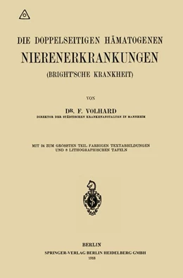 Abbildung von Volhard | Die doppelseitigen hämatogenen Nierenerkrankungen (Brightsche Krankheit) | 1. Auflage | 2019 | beck-shop.de