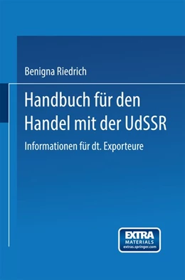 Abbildung von Riedrich | Handbuch für den Handel mit der UdSSR | 1. Auflage | 2019 | beck-shop.de