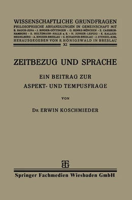 Abbildung von Koschmieder | Zeitbezug und Sprache | 1. Auflage | 2019 | beck-shop.de