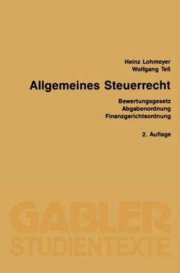 Abbildung von Lohmeyer / Teß | Allgemeines Steuerrecht | 2. Auflage | 2013 | beck-shop.de