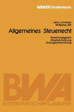 Abbildung von Lohmeyer / Teß | Allgemeines Steuerrecht | 1. Auflage | 2013 | beck-shop.de
