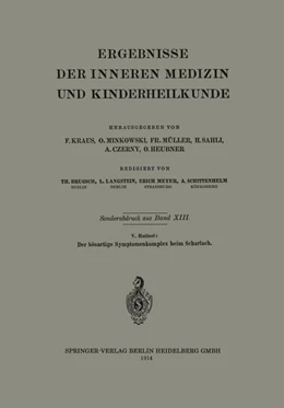 Abbildung von Langstein / Meyer | Der bösartige Symptomenkomplex beim Scharlach | 1. Auflage | 2019 | beck-shop.de