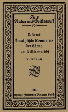 Abbildung von Crantz | Analytische Geometrie der Ebene zum Selbstunterricht | 4. Auflage | 2019 | beck-shop.de
