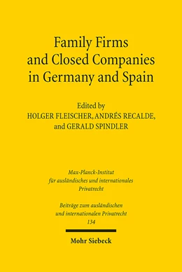 Abbildung von Fleischer / Recalde | Family Firms and Closed Companies in Germany and Spain | 1. Auflage | 2021 | beck-shop.de