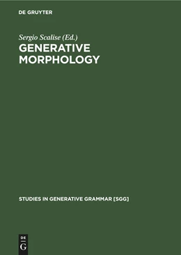 Abbildung von Scalise | Generative Morphology | 1. Auflage | 2020 | beck-shop.de