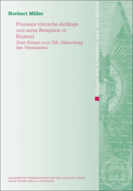 Abbildung von Miller | Piranesis römische Anfänge und seine Rezeption in England | 1. Auflage | 2021 | 2020.1 | beck-shop.de