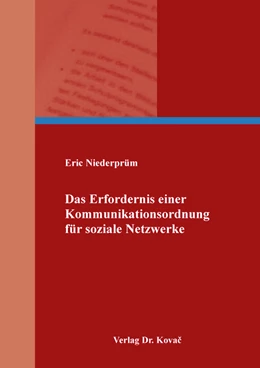 Abbildung von Niederprüm | Das Erfordernis einer Kommunikationsordnung für soziale Netzwerke | 1. Auflage | 2021 | 81 | beck-shop.de