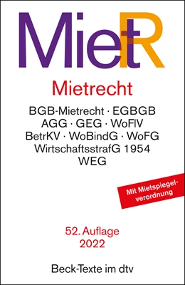 Abbildung von Mietrecht: MietR | 52. Auflage | 2022 | 5013 | beck-shop.de