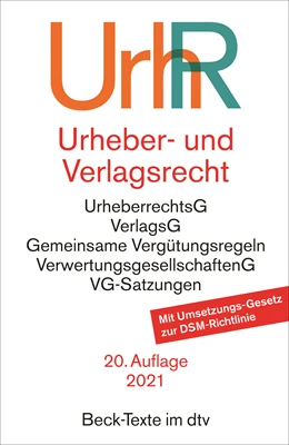 Abbildung von Urheber- und Verlagsrecht: UrhR | 20. Auflage | 2021 | 5538 | beck-shop.de